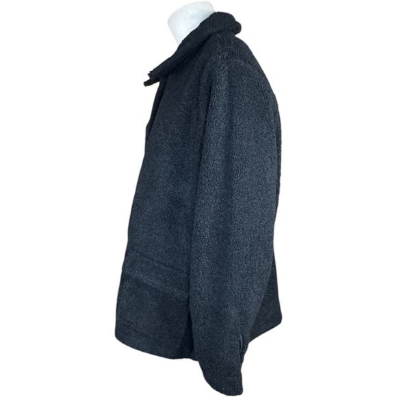 Susan Graver‎ Weekend Polar Fleece Button Front Jacket Black X-Large NWOT - Picture 10 of 13
